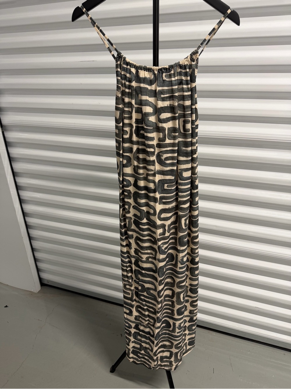 Zara Women's Neutral Printed Maxi Skirt
